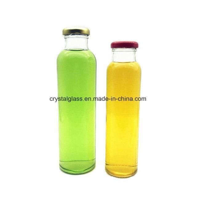 250ml 320ml Long Cone Shape Frost Glass Beverage Juice Bottle