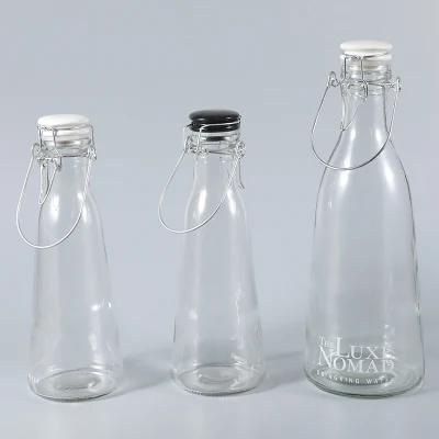 500ml Glass Juice Packaging Bottle with Swing Clip Cap