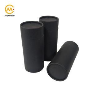 Custom Design Round Cardboard Push up Black Kraft Paper Clothing Packaging Postal Tube