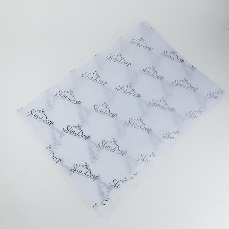 17GSM 20*30inches, White Black Logo Wrapping Tissue Paper