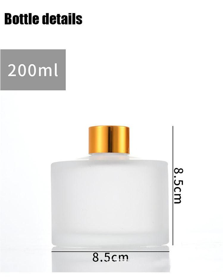 Custom Logo Printed Empty Luxury Aroma Round 100ml 200ml Diffuser Glass Bottle