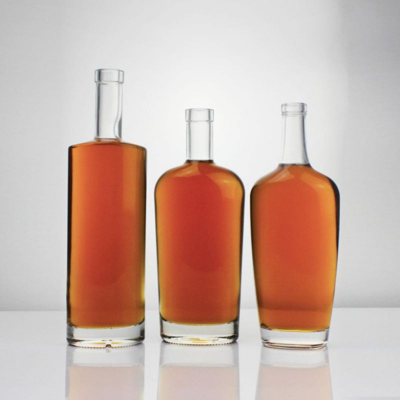 500ml 700ml 720ml 750ml Custom Unique Shape Glass Bottle Liquor Container Spirit Glass Bottle Glassware Manufacturer