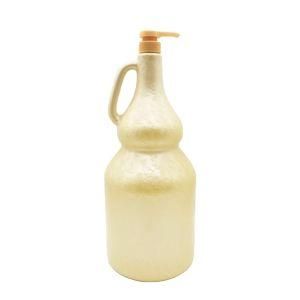 4L Plastic Calabash Shape High Capacity Shampoo Bottle and Shower Gel Bottle with Pump