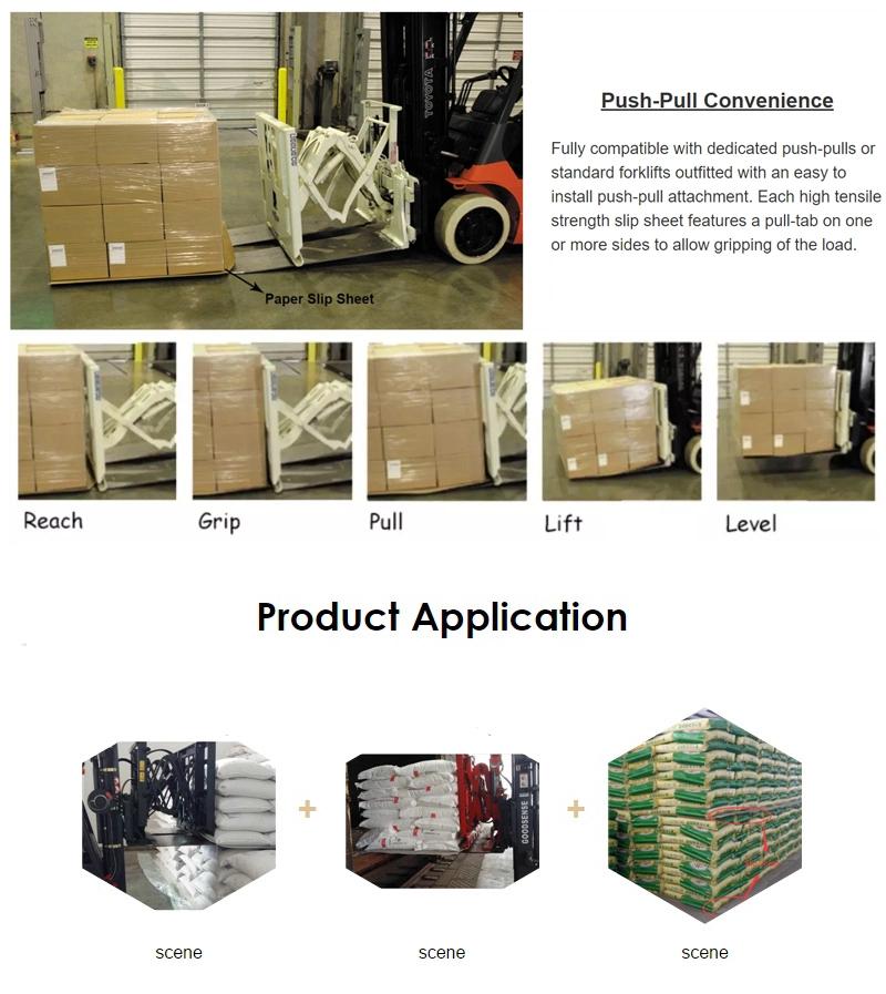Load Into Container Pull and Push Forklift Slip Sheet for Logistic