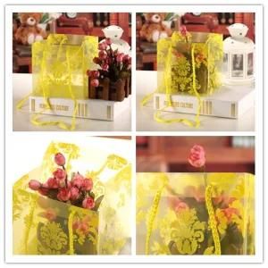 Wholesale Square Transparent Flower Wrapping Flower Packaging Plastic PP Bag