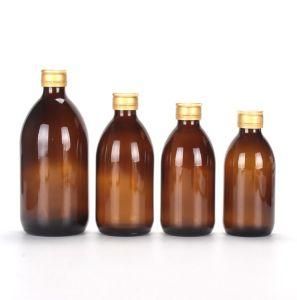 Wholesale 20ml 30ml 50ml Amber Oral Liquid Glass Bottle with Tamper Proof Aluminum Cap