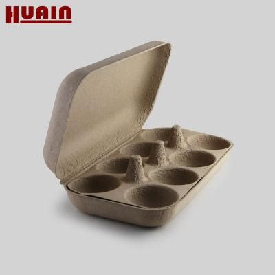 100% Degradable Molded Pulp Big Box for 8 Pieces Peaches