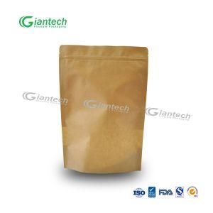Kraft Paper Stand up Pouch with Clear Window Zipper Lock
