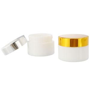 Skin Care Plastic Pet Cream Jar with Wood Grain Plastic Cap 15g 50g 100g