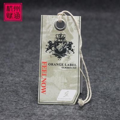 Factory Simple Design Printing Hang Tag with Cotton String