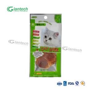 Three Side Seal Bag for Cat Stick with Clear Window