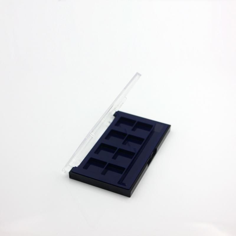 Factory Supply Customize 8 Hole Black Makeup Palette Paper Packaging Box Eye Shadow Case