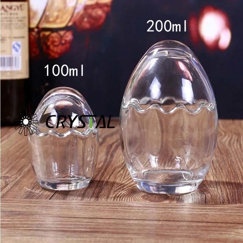 Egg Shell Mousse Cup / Pudding Storage Food Galss Bottle