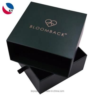 Custom Printing Hard Rigid Cardboard Luxury Sliding Box with Ribbon Rope Gift Sleeve Drawer Box Packaging