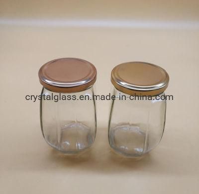 Factory Sale Round Jam Glass Jar Food Packaging Jar with Metal Lid