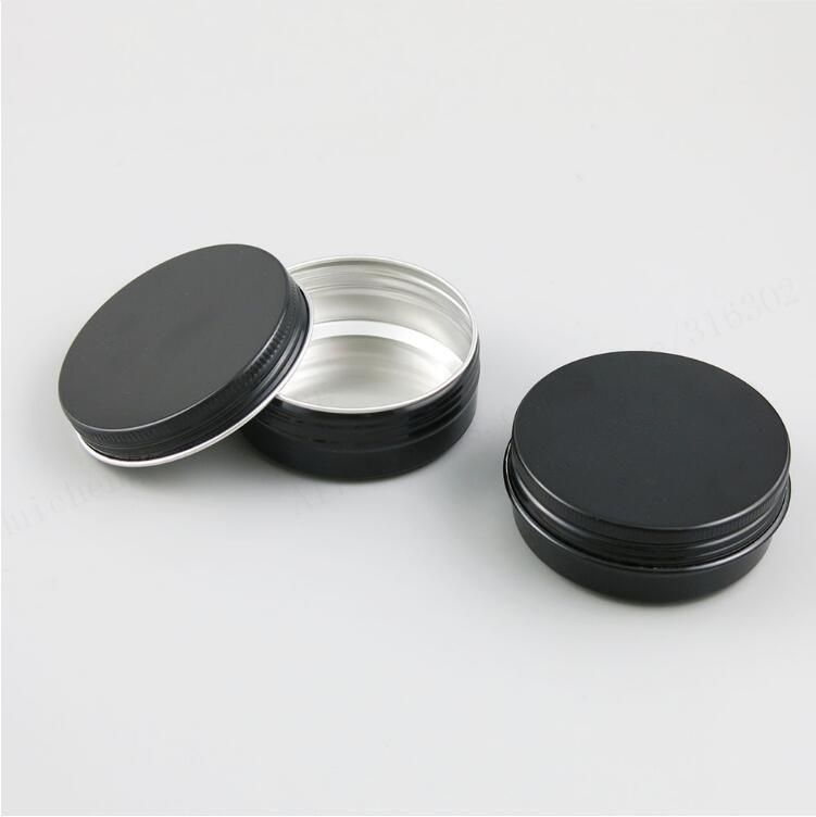 Empty Refillable Aluminum Jar 60ml Black Gold White Pink Silver Metal Tin 2oz Cosmetic Containers Crafts Packaging