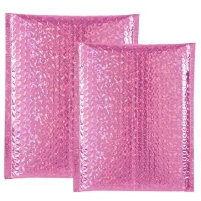 Shockproof Customized Bubble Mailer Bags, Pink Shipping Bags Bubble Mailers