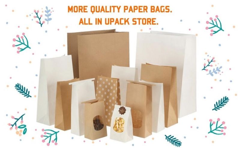Tin Tie Bakery Bags with Window Kraft Paper Bags