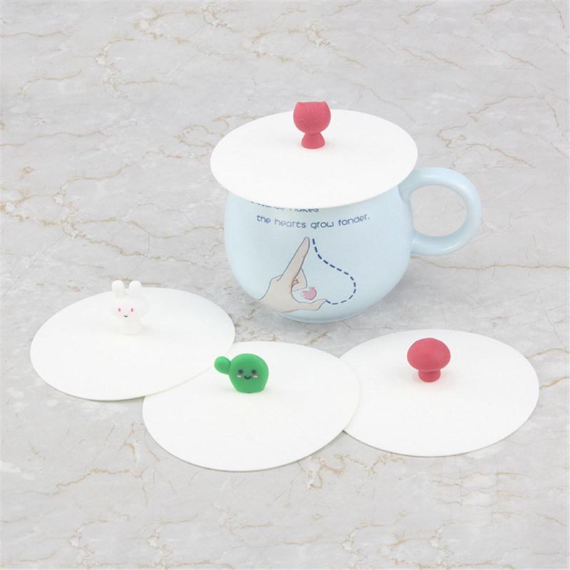 Candy-Colored Non-Toxic Coffee Teacup Silicone Cup Lid