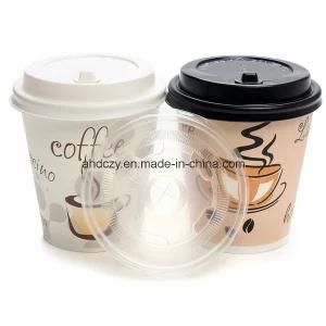 Take Away Coffee Paper Cup Disposable Custom Logo Single Wall Cups with Lids