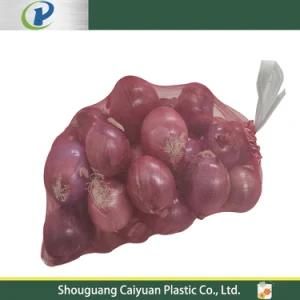 Agricultural UV Protect Reusable Drawstring Leno PP PE Vegetable/Fruits Mesh Bag L-Sewing Net Mesh Bag for Packaging Onion Potato Orange