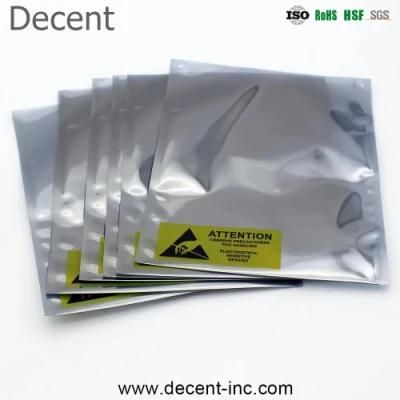 Custom Printed Anti Static Heat Seal Zipper Plastic Shielding ESD Bag Clear Foil Aluminium Mylar Packaging Bag with Tear Notch