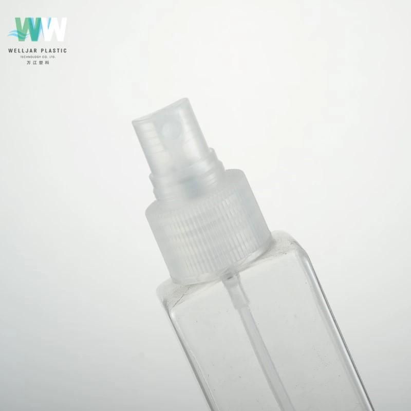 100ml Plastic Pet Square Bottle with Fine Mist Sprayer