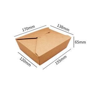 Factory Custom Disposable Kraft Paper Packing Box