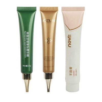 30 Ml Plastic Cosmetic Cream Tubes with UV Plating Gold Cap