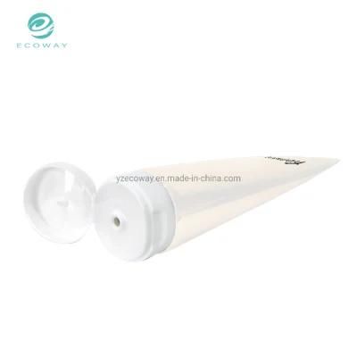 225ml Large Capacity Affordable Offset Printing Ordinary White Flip Hair Mask Tube
