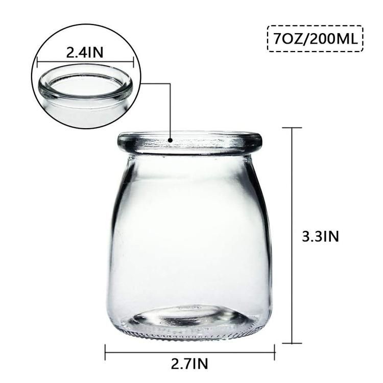 Factory Customization Cheap Free 100ml Yogurt Jars Glass Pudding Bottle with Cork
