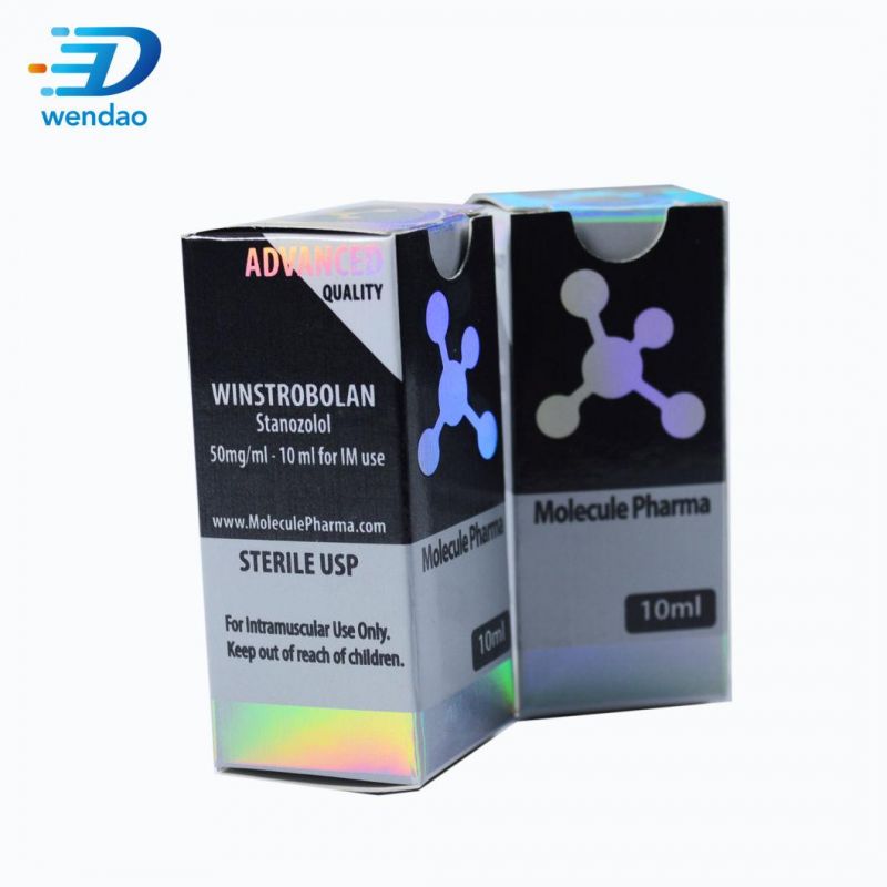 Custom Printing Paper Labels and Boxesfor Injectable Bottle, Packaging Steroid 10ml Vial Labels Boxes