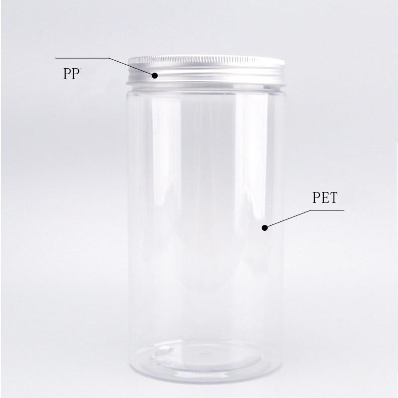 50-500ml Transparent Cosmetic Cream Jar with Aluminum Cover/Plastic Cover