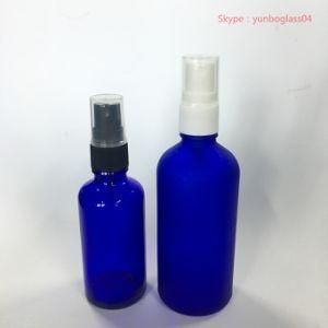50ml 100ml Cobalt Blue Essential Oil Glass Bottle with Mist Spray