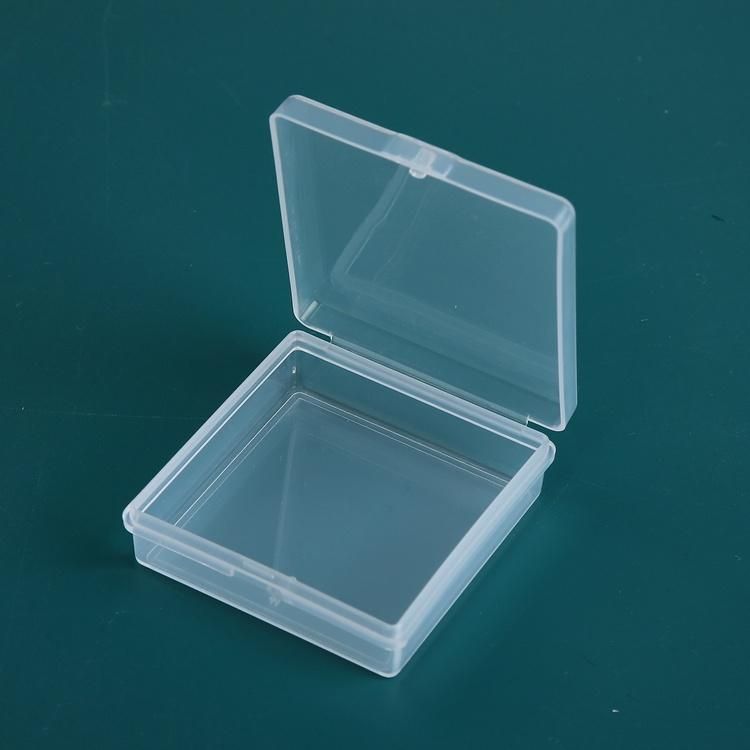 New Small PP Plastic Transparent with Lid Square Collection Container Cards Jewelry Storage Box