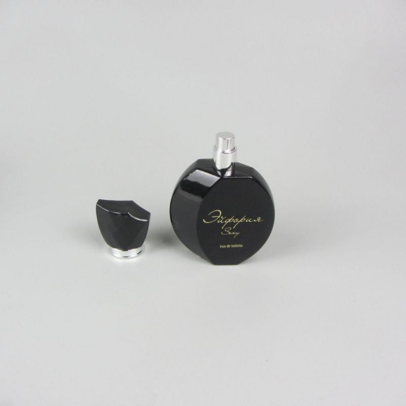 50ml Black Color Glass Perfume Bottle with Spray