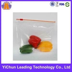 Clear Vegetable Packaging Zipper OEM Plastic Bag