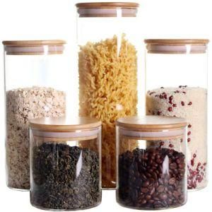 200ml 300ml 500ml 780ml 1000ml High Borosilicate Glass Container Wholesale for Dried Round Food Glass Jar