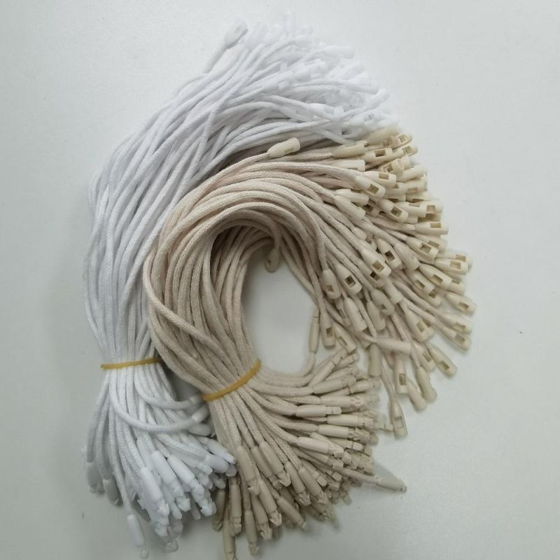 Wholesale Plastic Bullethead Seal Tag Cotton Hang Tag String for Clothing