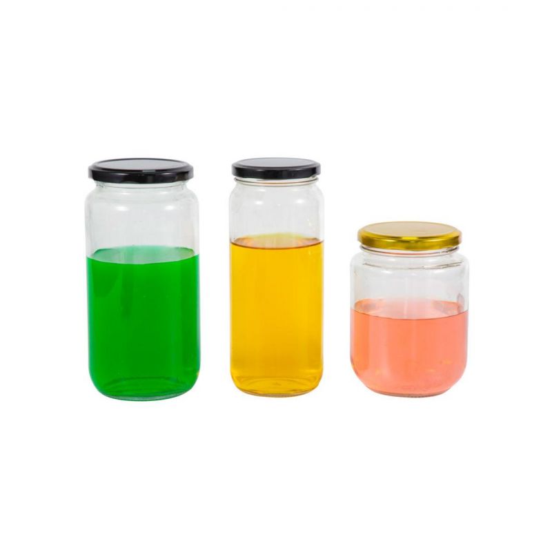195ml 6.5 Oz Round Pickles Jam Honey Glass Jars Glass Containers