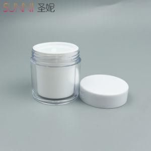Plastic Double Layer Cosmetic Jars and Bottles