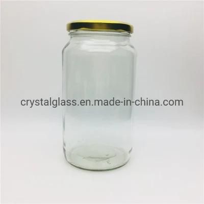500ml 1000ml Honey Pickles Glass Storage Food Jar with Lug Lid