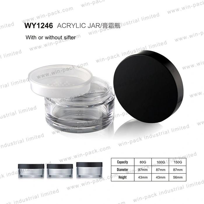 Hot Sale Empty 80g 100g 150g Acrylic Cosmetic Jar for Cream Face Care Packing