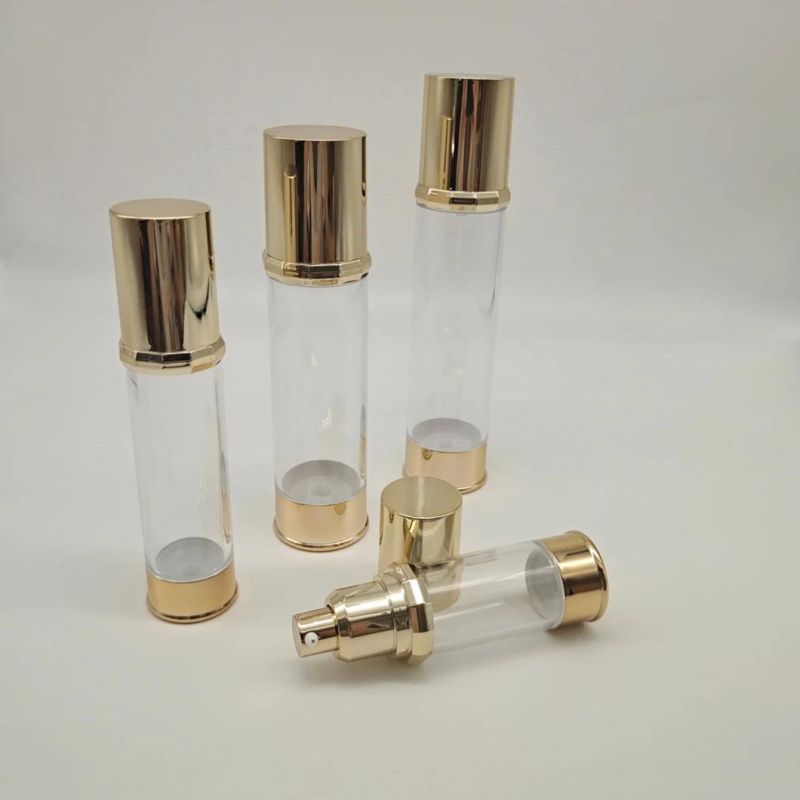 New Luxury Gold 15ml 20ml 30ml 50ml 100ml 120ml Airless Bottle