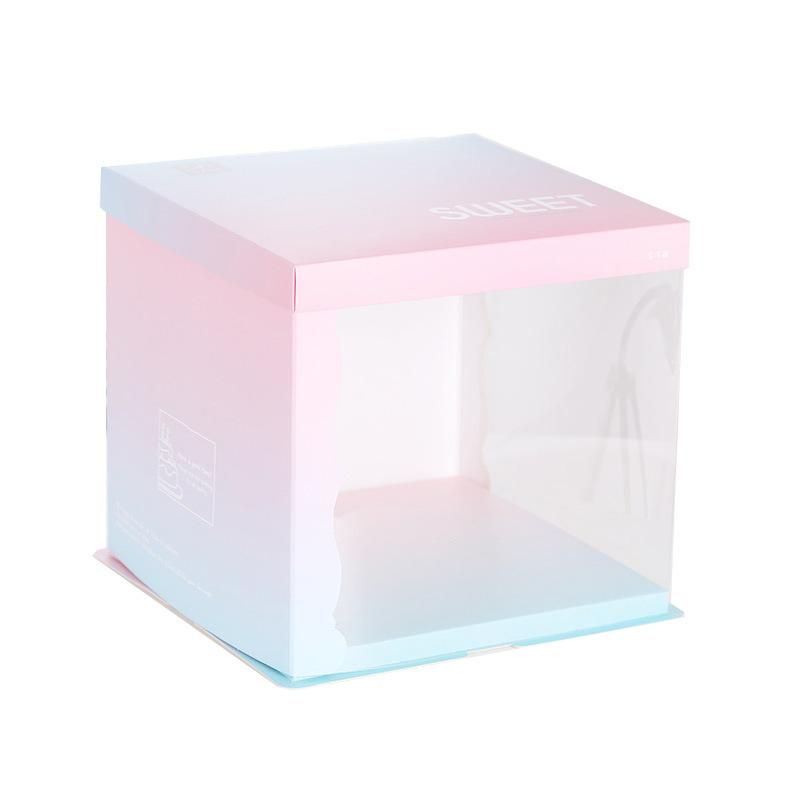 Clear Transparent Wedding Tall Cake Boxes Customizable Wholesale Bakery Cake High Quality Packaging Transparent Cake Box
