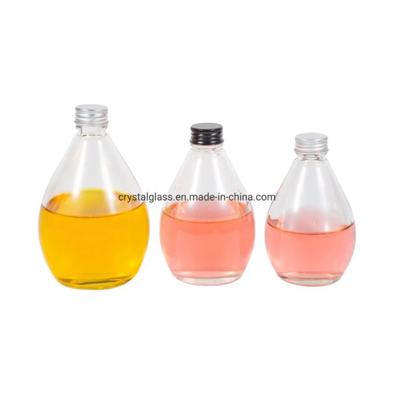 250ml 500ml 750ml 1000ml Clear Glass Bottle with Stopper for Beverage and Juice Water Bottle