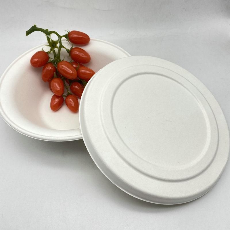 Biodegradable Sugarcane Bagasse Bowl 1000ml with Bagasse Lid