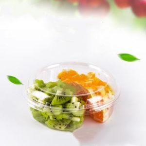 Two Compartment Fresh Salad Plastic Fruit Container