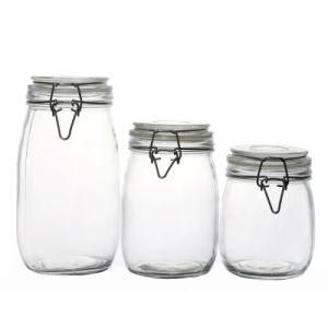 500ml Manufacturers High Quality Round Kitchenware Customize Storage Food Glass Jars