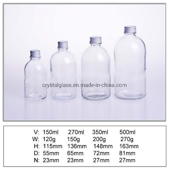 250ml 350ml 500ml New Boston Style Frosted Glass Round Beverage Bottles Milk /Juice Drinking Bottle for Sale